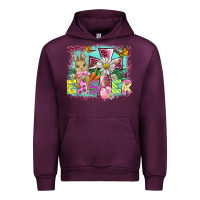Mauve Wine easter cross background Urban Hoodie - BarkalooDesign