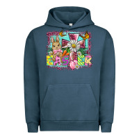 Pigment Midnight Navy easter cross background Urban Hoodie - BarkalooDesign