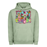 Pigment Oil Green easter cross background Urban Hoodie - BarkalooDesign