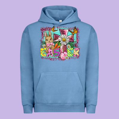 Easter Cross Background Urban Hoodie Designed By Barkaloodesign