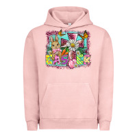Pigment Salmon easter cross background Urban Hoodie - BarkalooDesign