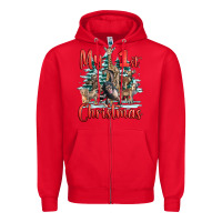 Red my first christmas baby safari animals Zipper Hoodie - LillyAllenDesigns