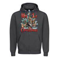 Smoke my first christmas baby safari animals Zipper Hoodie - LillyAllenDesigns