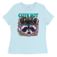 Baby Blue cute but feral Ladies Tee - Artiststas