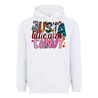White Just A Little Arm Candy Heavyweight Hoodie - SublimationCraftShop