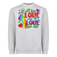 Heather Grey Western All For Love And Love For All Heavyweight Sweatshirt - BundleAndBundleShop