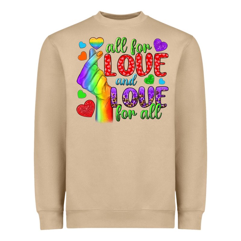 Western All For Love And Love For All Heavyweight Sweatshirt by BundleAndBundleShop | Teevron
