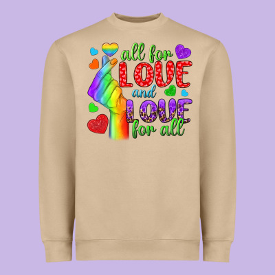 Western All For Love And Love For All Heavyweight Sweatshirt Designed By Bundleandbundleshop