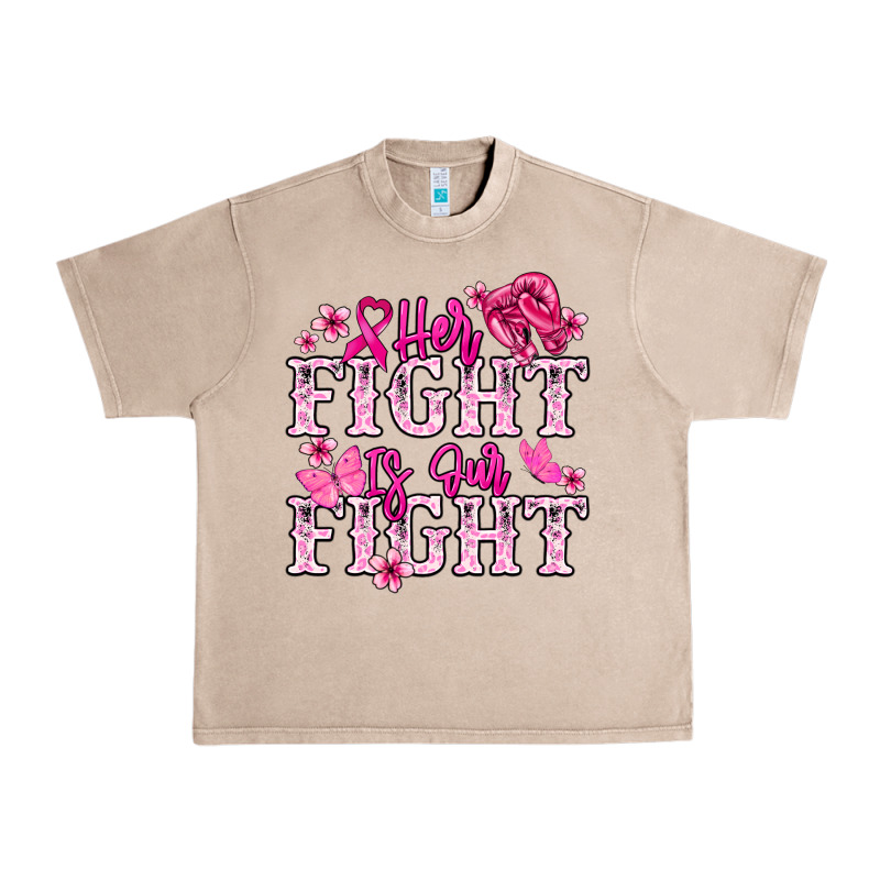 Her Fight Is Our Fight Cancer Awareness Urban Heavy Tee by HowdyJamesFarm | Teevron