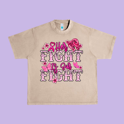Her Fight Is Our Fight Cancer Awareness Urban Heavy Tee Designed By Howdyjamesfarm