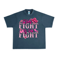 Midnight Navy Her fight is our fight Cancer Awareness Urban Heavy Tee - HowdyJamesFarm