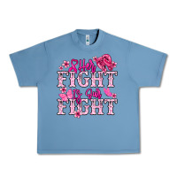 Pebble Blue Her fight is our fight Cancer Awareness Urban Heavy Tee - HowdyJamesFarm