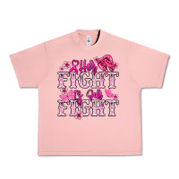 Salmon Her fight is our fight Cancer Awareness Urban Heavy Tee - HowdyJamesFarm