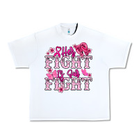 White Her fight is our fight Cancer Awareness Urban Heavy Tee - HowdyJamesFarm