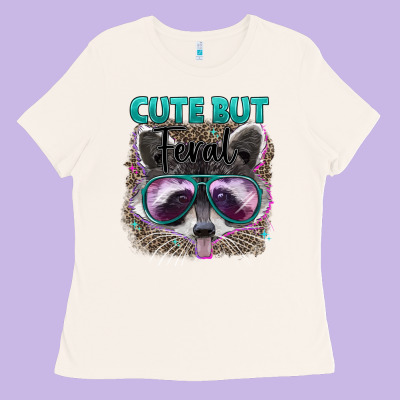 Cute But Feral Ladies Tee Designed By Artiststas