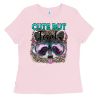 Bubblegum Pink cute but feral Ladies Tee - Artiststas