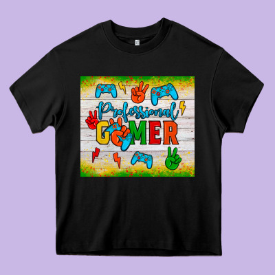 Professional Gamer Heavy Core Tee Designed By Jahusdesignshop