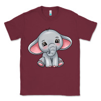 Burgundy elephant Classic Tee - texasbilliewilder