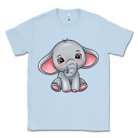 Dusty Blue elephant Classic Tee - texasbilliewilder