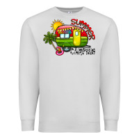 Dove Grey summer camping Premium Sweatshirt - CowhideDigitalArt