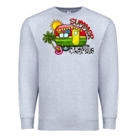 Heather Grey summer camping Premium Sweatshirt - CowhideDigitalArt