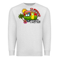 Oatmeal Heather summer camping Premium Sweatshirt - CowhideDigitalArt