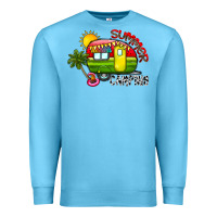 Ocean Blue summer camping Premium Sweatshirt - CowhideDigitalArt