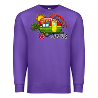 Purple summer camping Premium Sweatshirt - CowhideDigitalArt