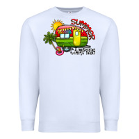 White summer camping Premium Sweatshirt - CowhideDigitalArt