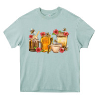 Arona Honey And Bee With Flower Coffee Cup Heavy Core Tee - BundleAndBundleShop