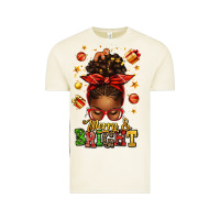 Vintage Arctic merry and bright christmas afro messy bun Vintage Tee - texasbilliewilder