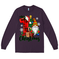 Plum my first christmas gnome Long Sleeve Tee - CowGirlArtShop
