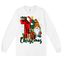 White my first christmas gnome Long Sleeve Tee - CowGirlArtShop