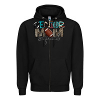 Black senior mom squad football design Zipper Hoodie - CowhideDigitalArt