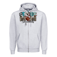 Heather Grey senior mom squad football design Zipper Hoodie - CowhideDigitalArt