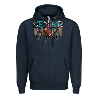 Navy senior mom squad football design Zipper Hoodie - CowhideDigitalArt