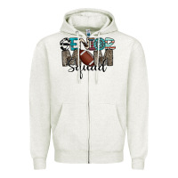 Oatmeal Heather senior mom squad football design Zipper Hoodie - CowhideDigitalArt