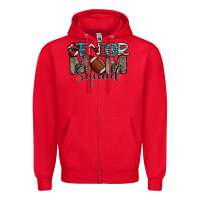 Red senior mom squad football design Zipper Hoodie - CowhideDigitalArt