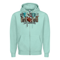 Seafoam senior mom squad football design Zipper Hoodie - CowhideDigitalArt