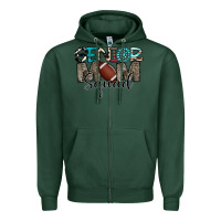 Sports Green senior mom squad football design Zipper Hoodie - CowhideDigitalArt