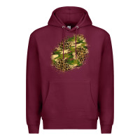 Burgundy camouflage and leopard patch  5 Premium Hoodie - BundleAndBundleShop