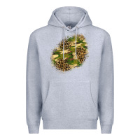 Heather Grey camouflage and leopard patch  5 Premium Hoodie - BundleAndBundleShop