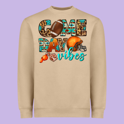 Game Day Vibes Heavyweight Sweatshirt Designed By Bundleandbundleshop