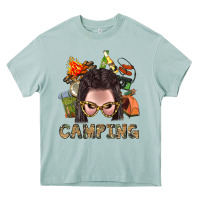 Arona Camping Braid Hair Woman With Fire Bbs Heavy Core Tee - BundleAndBundleShop