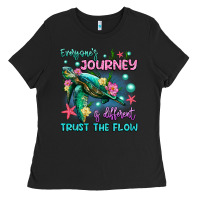 Black everyone's journey is different trust the flow Ladies Tee - Artiststas