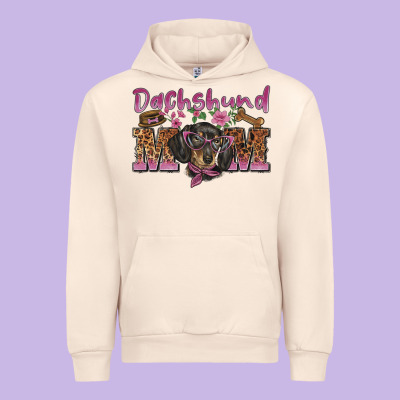 Dachshund Mom Urban Hoodie Designed By Barkaloodesign