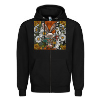 Black bunny Easter Zipper Hoodie - CowhideDigitalArt