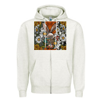 Oatmeal Heather bunny Easter Zipper Hoodie - CowhideDigitalArt