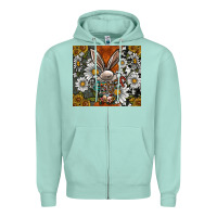 Seafoam bunny Easter Zipper Hoodie - CowhideDigitalArt