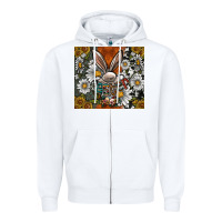 White bunny Easter Zipper Hoodie - CowhideDigitalArt